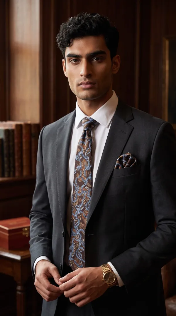 Aurelius_Paisley_Chocolate_Brown_And_Powder_Blue_Micro_Silk_Jacquard_9_Cm_Tie_Set_With_Pocket_Square_And_Wooden_Gift_Box