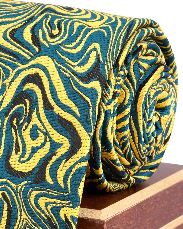 Yellow_Teal_Abstract_Mens_Micro_Silk_Tie_Pocket_Square_Gift_Set_With_Wooden_Box_Vintage_Wide_Width__