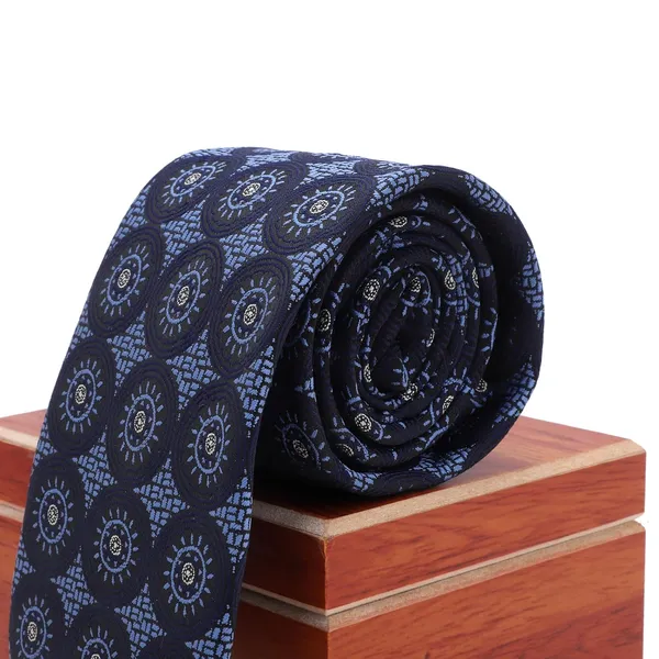 Navy_Blue_Sky_Midnight_Medallion_Mens_Micro_Woven_Jacquard__Tie_Pocket_Square_Set_With_Wooden_Gift_Box_9_Cm_Vintage_Width