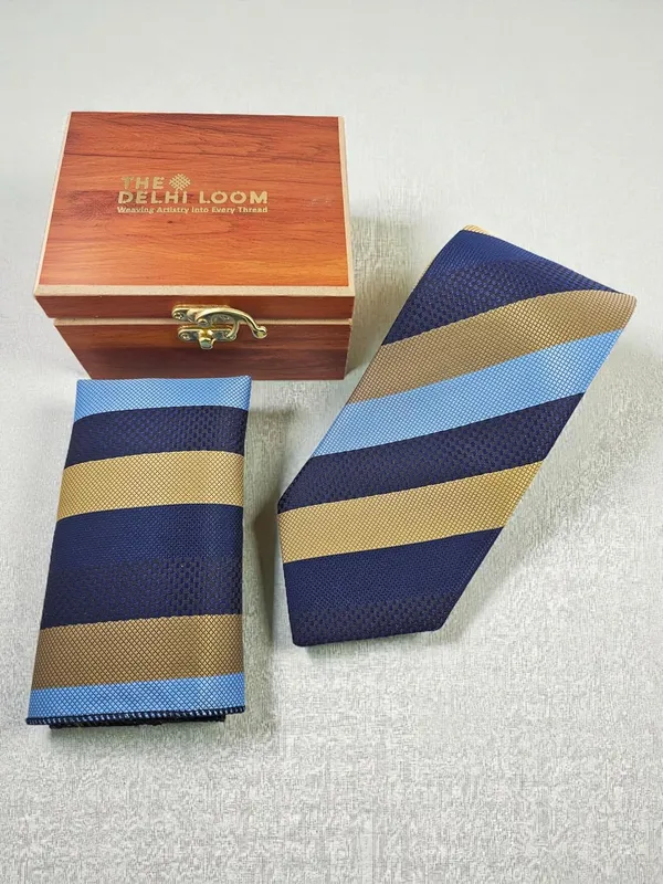 Royal_Navy_Stride_Premium_Striped_Mens_Micro_Silk_Tie_Pocket_Square_Set_And_Wooden_Gift_Box_Vintage_Width_9_Cm_