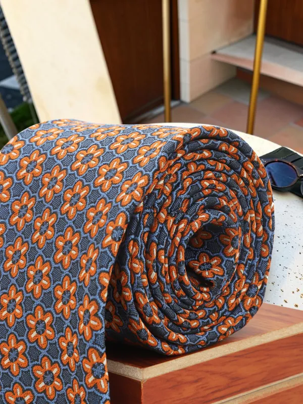 Blue_Orange_Floral_Pattern_Tie_Set_With_Wooden_Gift_Box_8_Cm_Premium_Woven_Design_Suitable_For_Formal_Business_Wedding_And_Gifting