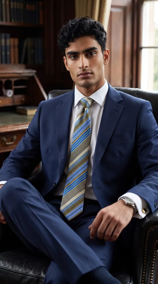 Regent_Stripe_Cobalt_Blue_Yellow_And_Black_Micro_Silk_Jacquard_9_Cm_Tie_Set_With_Pocket_Square_And_Wooden_Gift_Box