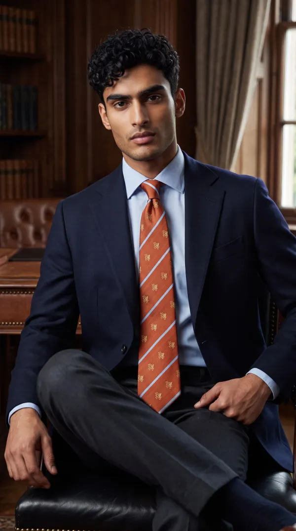Regency_Crest_Rust_Brown_And_Sky_Blue_Micro_Woven_Jacquard_9_Cm_Tie_Set_With_Pocket_Square_And_Premium_Wooden_Gift_Box