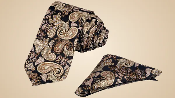 Black_Gold_Regal_Dusk_Paisley_Micro_Silk_Woven_Jacquard_Necktie_Gift_Set_With_Wooden_Box__Classic_Wide_Width_9_Cm