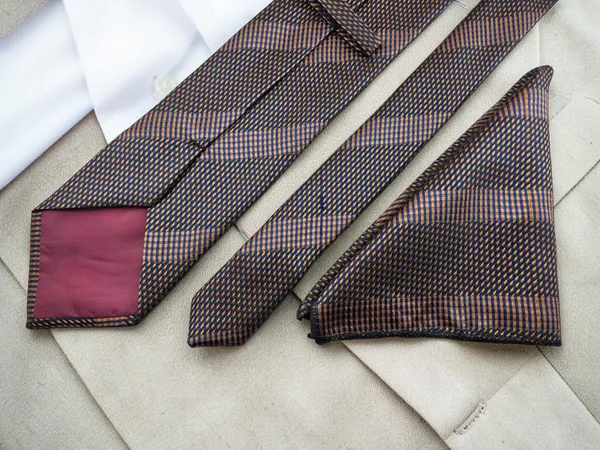 Navy_Bronze_Antique_Micro_Jacquard_9_Cm_Tie_Pocket_Square_Set_With_Wooden_Gift_Box_Classic_Formal_Necktie