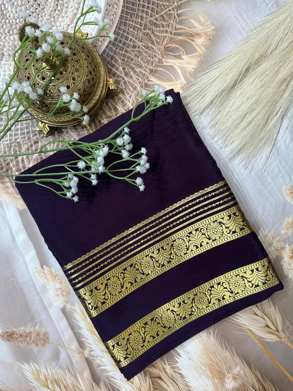 Dark_Purple_Women�s_Semi_Mysore_Silk_Traditional_Saree_�_Festive_&_Wedding_Wear