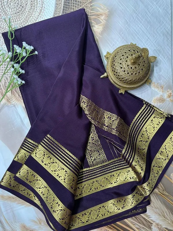 Dark_Purple_Women�s_Semi_Mysore_Silk_Traditional_Saree_�_Festive_&_Wedding_Wear