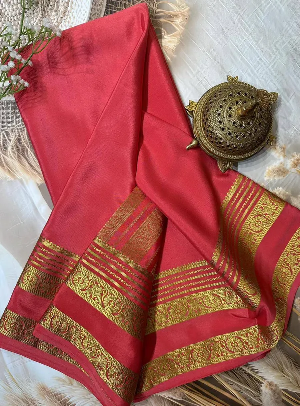 PEach_Women�s_Semi_Mysore_Silk_Traditional_Saree_�_Festive_&_Wedding_Wear
