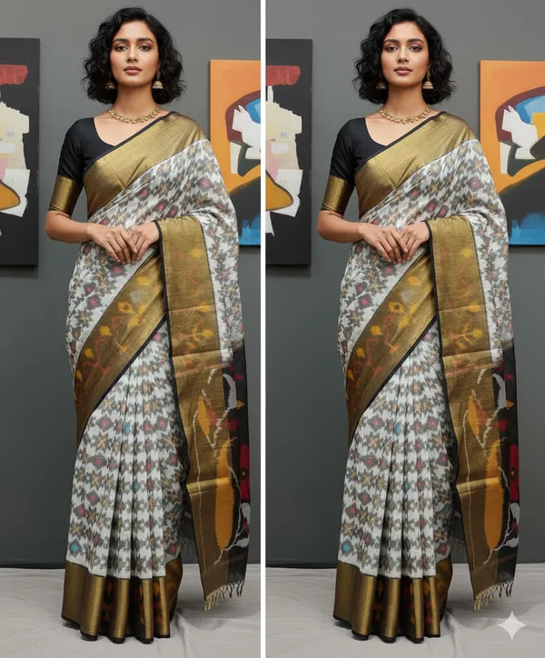 Multicolour_Beautiful_Digital_Ikat_–_Smooth_Finish_Saree_With_Unstitched_Blouse_Saree_For_Women