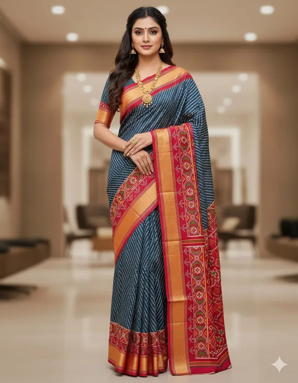 Nevy_Trendy_Ikat_Digital_Printed_Soft_Silk_Saree_For_Women_Comfortable_&_Fashionable_Ethnic_Wear_Saree_For_Women