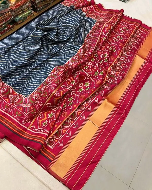 Nevy_Trendy_Ikat_Digital_Printed_Soft_Silk_Saree_For_Women_Comfortable_&_Fashionable_Ethnic_Wear_Saree_For_Women