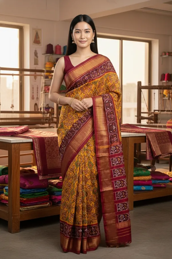 Mustred_Trendy_Ikat_Digital_Printed_Soft_Silk_Saree_For_Women_Comfortable_&_Fashionable_Ethnic_Wear_Saree_For_Women