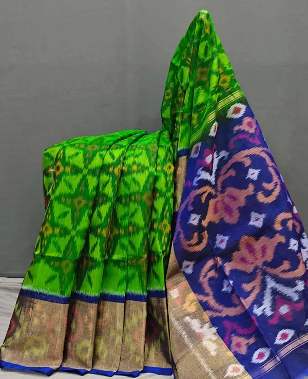 Multicolour_Beautiful_Digital_Ikat_Pattern–Smooth_Finish_Saree_With_Unstitched_Blouse_Saree_For_Women