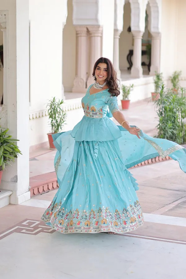Aqua_Glow_Embroidered_Peplum_Lehenga_Set