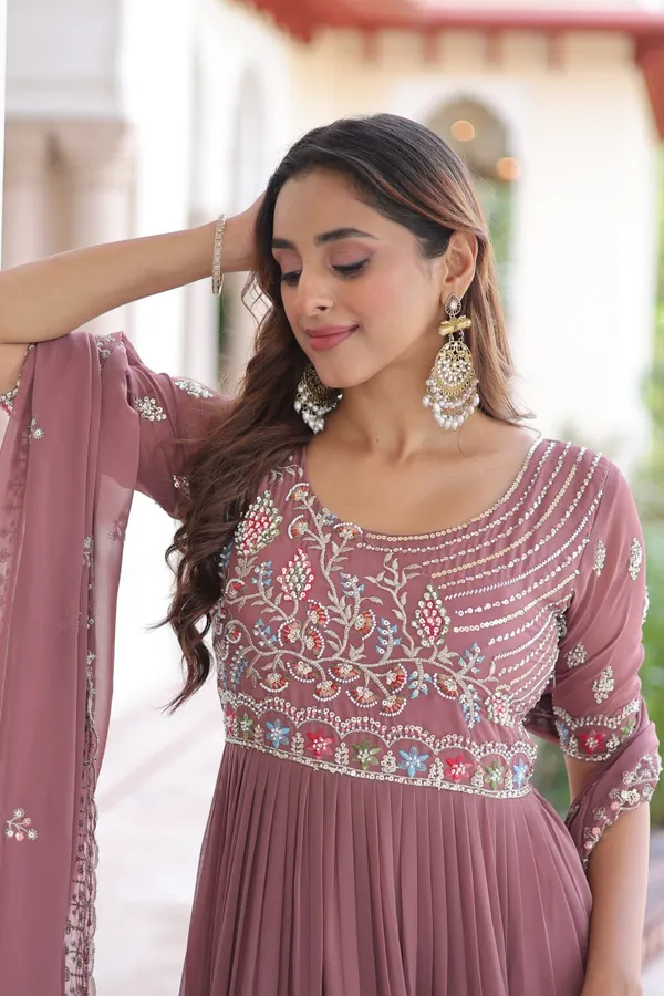Dusty_Mauve_Mirror-Work_Anarkali_with_Dupatta