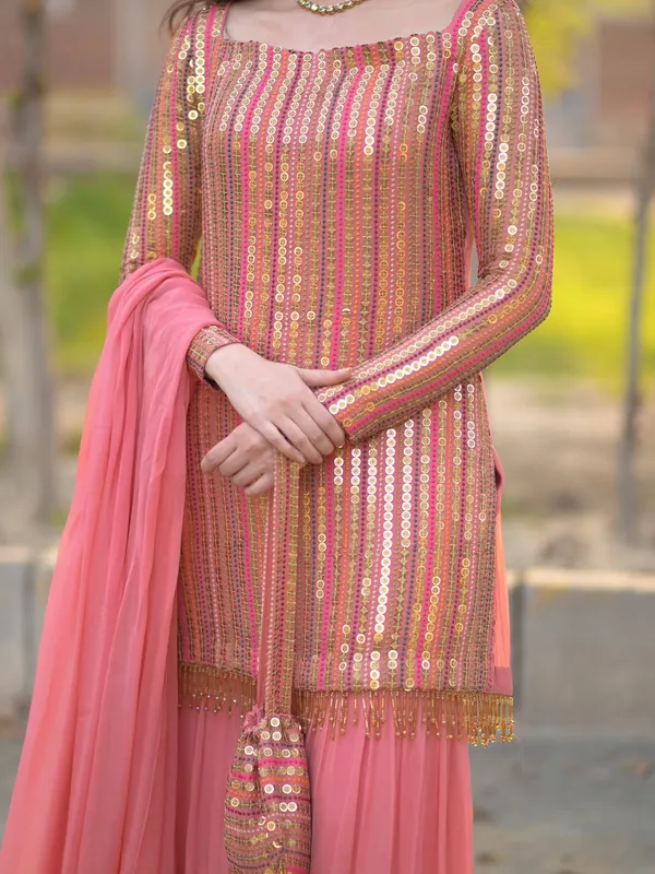 Rajkanika_Peach_Pink_Sequins_Embroidered_Kurta_Sharara_Set_with_Dupatta