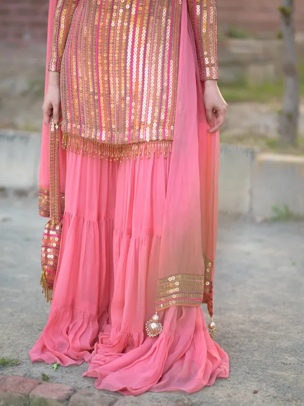 Rajkanika_Peach_Pink_Sequins_Embroidered_Kurta_Sharara_Set_with_Dupatta