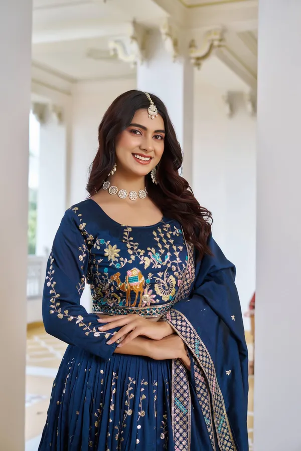 Rajkanika_Royal_Navy_Blue_Embroidered_Lehenga_Choli_Set