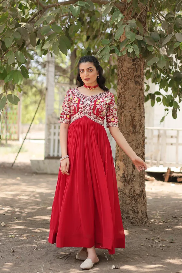 Scarlet_Blossom_Embroidered_Georgette_Flared_Gown