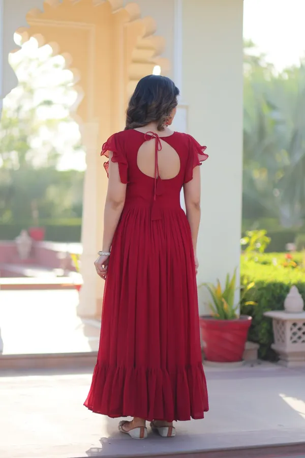 Scarlet_Red_Georgette_Embroidered_Georgette_Gown_For_Women_&_Girls
