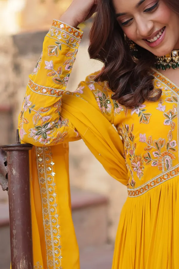 Haldi_Yellow_Georgette_Embroidered_Anarkali_Set_For_Women_&_Girls