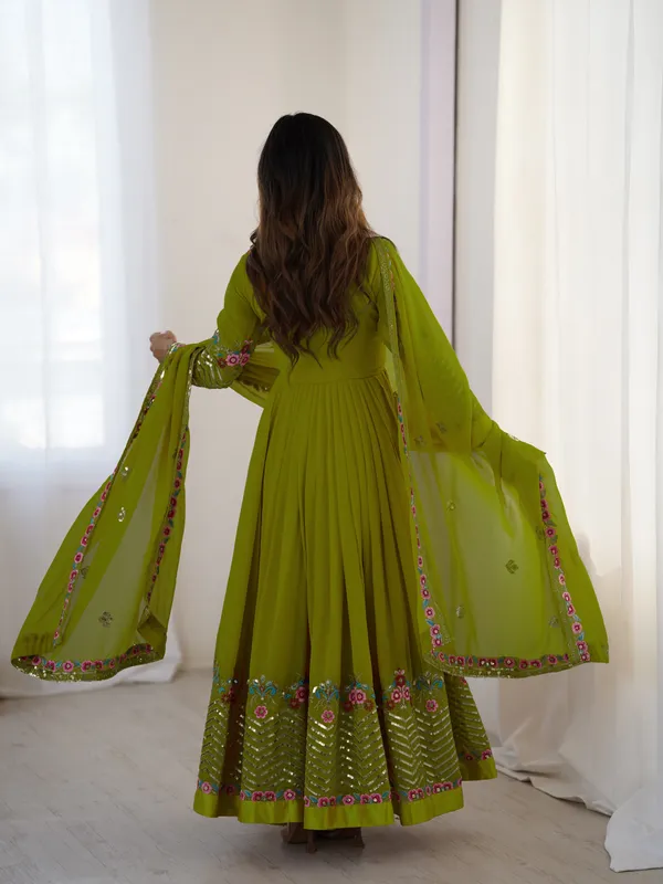 Parrot_Green_Georgette_Embroidered_Anarkali_Set_With_Dupatta_For_Women_&_Girls