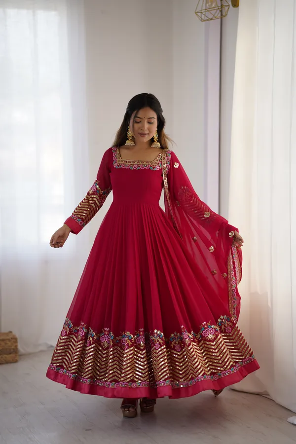 Ruby_Pink_Georgette_Embroidered_Anarkali_Set_With_Dupatta_For_Women_&_Girls