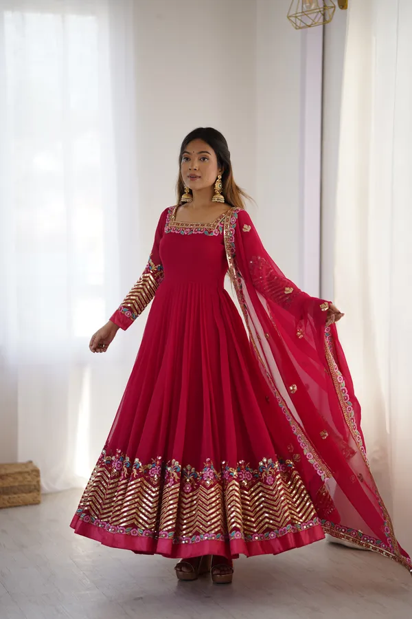 Ruby_Pink_Georgette_Embroidered_Anarkali_Set_With_Dupatta_For_Women_&_Girls