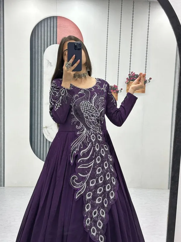 Royal_Purple_Peacock_Embroidered_Designer_Anarkali_Gown