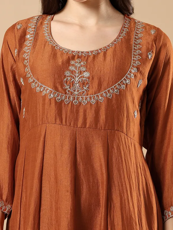 Women’s_Rust_Orange_Embroidered_A-Line_Kurta_Set_with_Pants_&_Dupatta_(3-Piece_Ethnic_Set)
