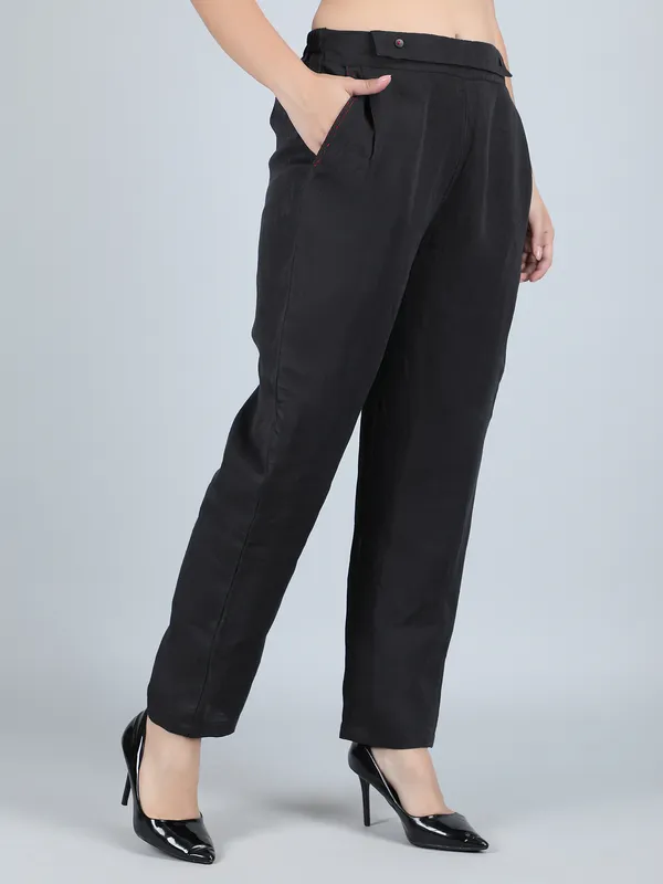 Black_Pure_Linen_Hand_Embroidered_Pants_For_Women