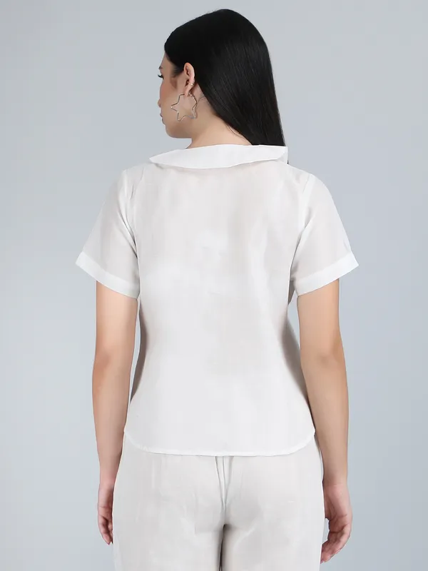 White_Pure_Linen_Hand_Embroidered_Shirt_For_Women