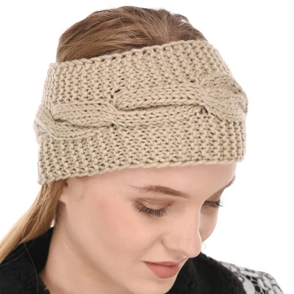 Beige_Woolen_Headband_For_Women
