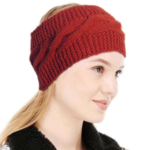 Maroon_Woolen_Earwarmer_For_Women