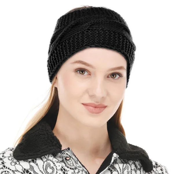 Black_Woolen_Earwarmer_For_Women