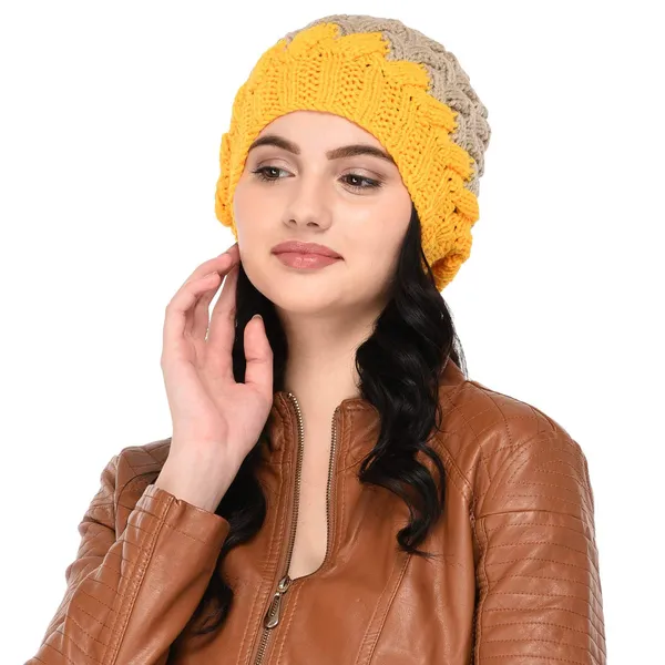 Yellow_Woolen_Cap_For_Women