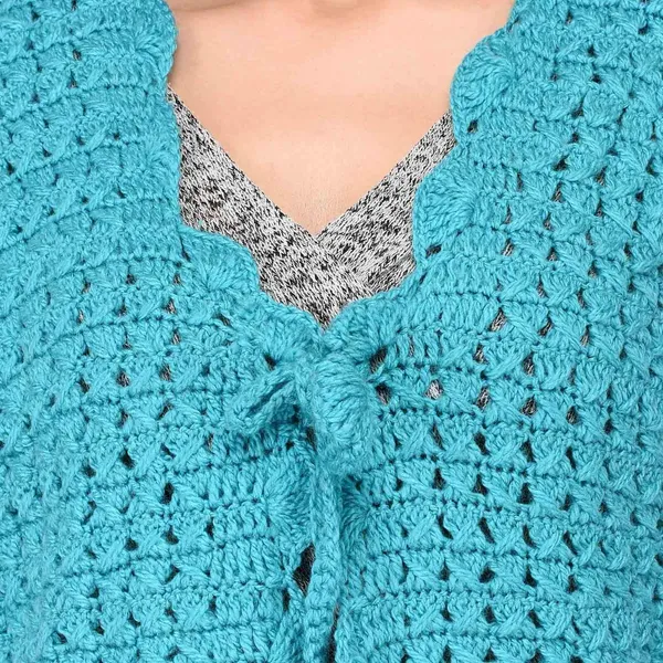 Turquoise_Woolen_Shrug_For_Women