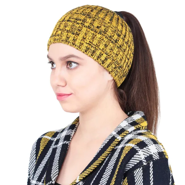 Yellow_Woolen_Earwarmer_For_Women