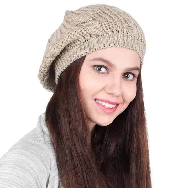 Beige_Woolen_Cap_For_Women