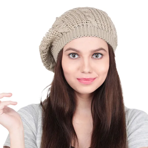 Beige_Woolen_Cap_For_Women