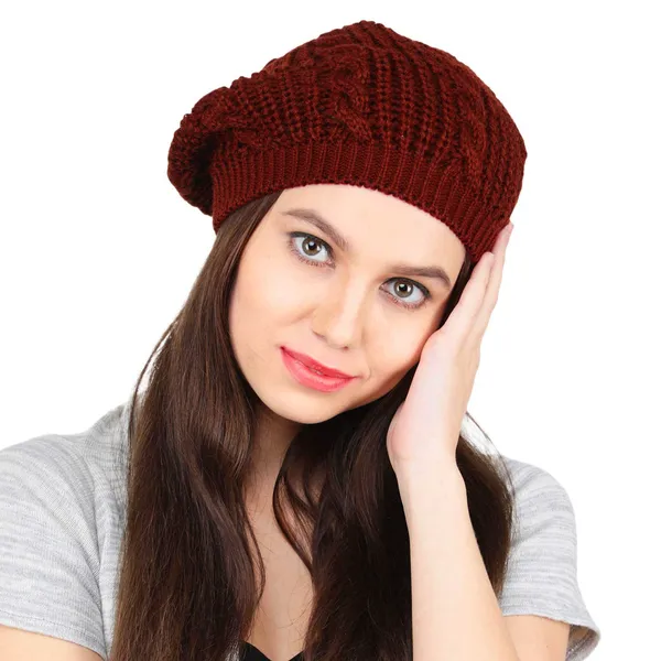 Maroon_Woolen_Cap_For_Women