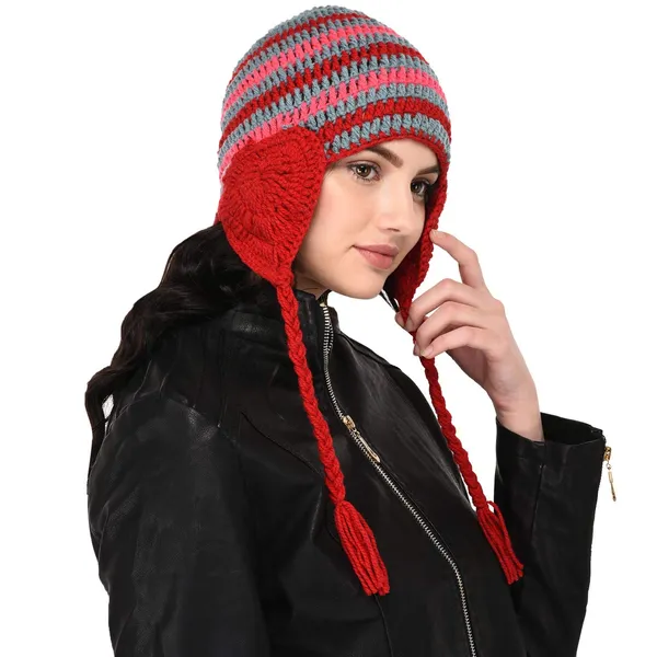 Multicolor_Woolen_Cap_For_Women