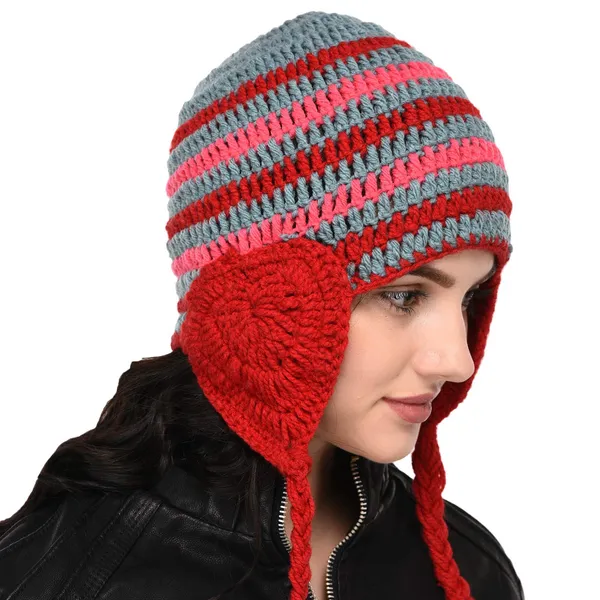 Multicolor_Woolen_Cap_For_Women