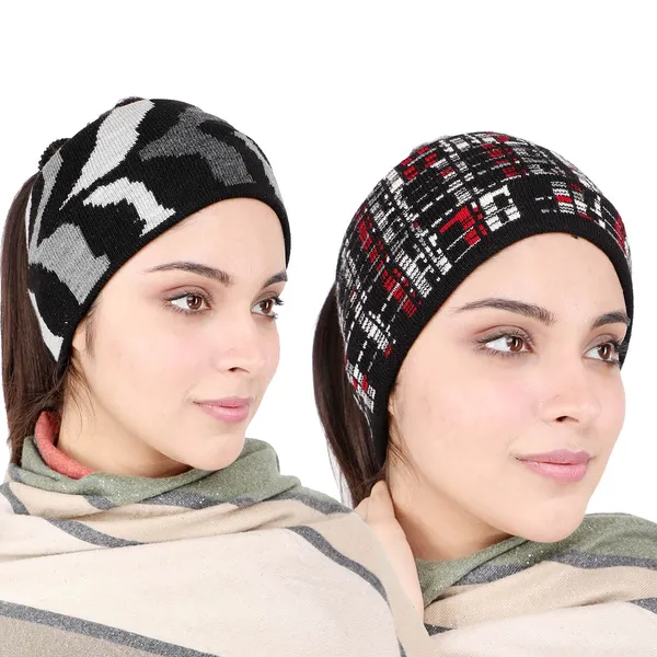 Multicolor_Woolen_Cap_For_Women_(Pack_Of_2)