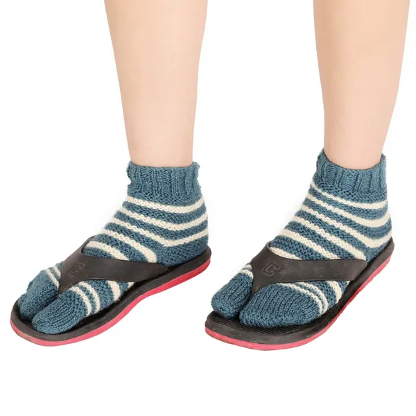 Blue_&_Yellow_Woolen_Socks_For_Women