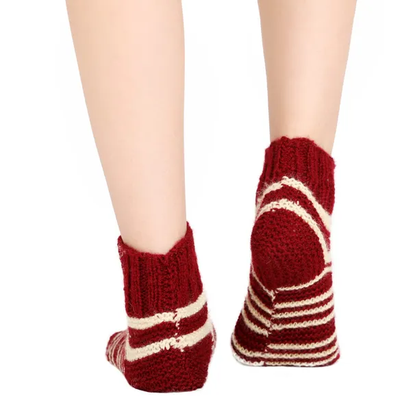Maroon_Woolen_Socks_For_Women