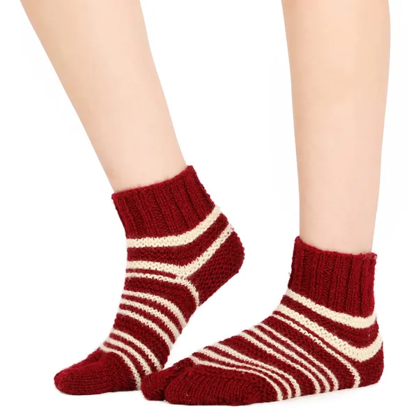 Maroon_Woolen_Socks_For_Women