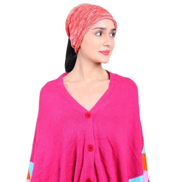 Peach_Woolen_Headband_For_Women