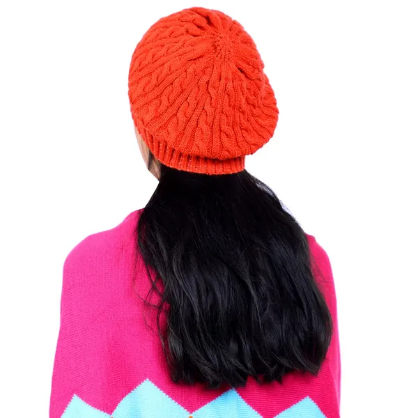 Orange_Woolen_Cap_For_Women