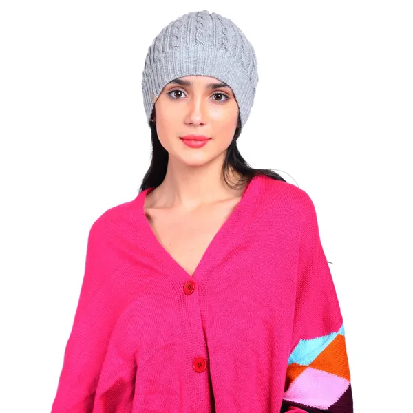 Grey_Woolen_Cap_For_Women